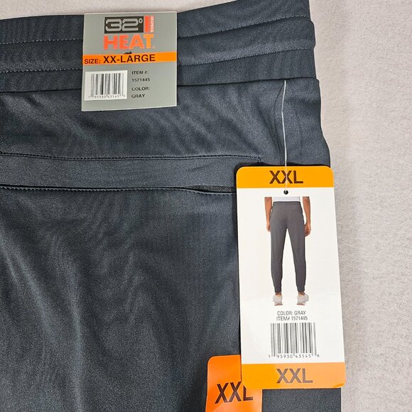 32 Degrees Pants Mens XXL Gray HEAT Performance Jogger Sweat Pants NWT - Picture 8 of 10